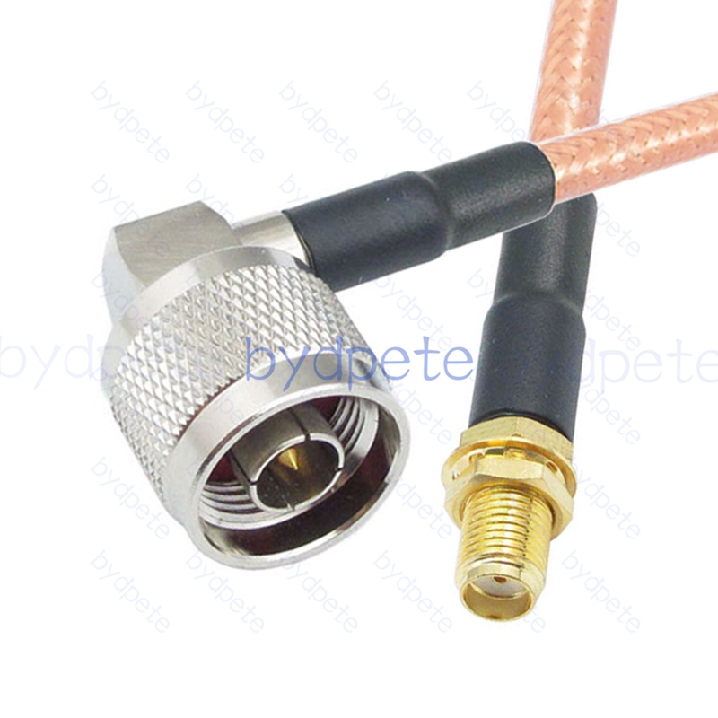 BPC022N142R1 N-Type Male Rgiht Angle 90Degree Plug to SMA Female Jack RG-142 Coaxial Cable N Cable RG142 Assembly Coax Pigtial Jumper