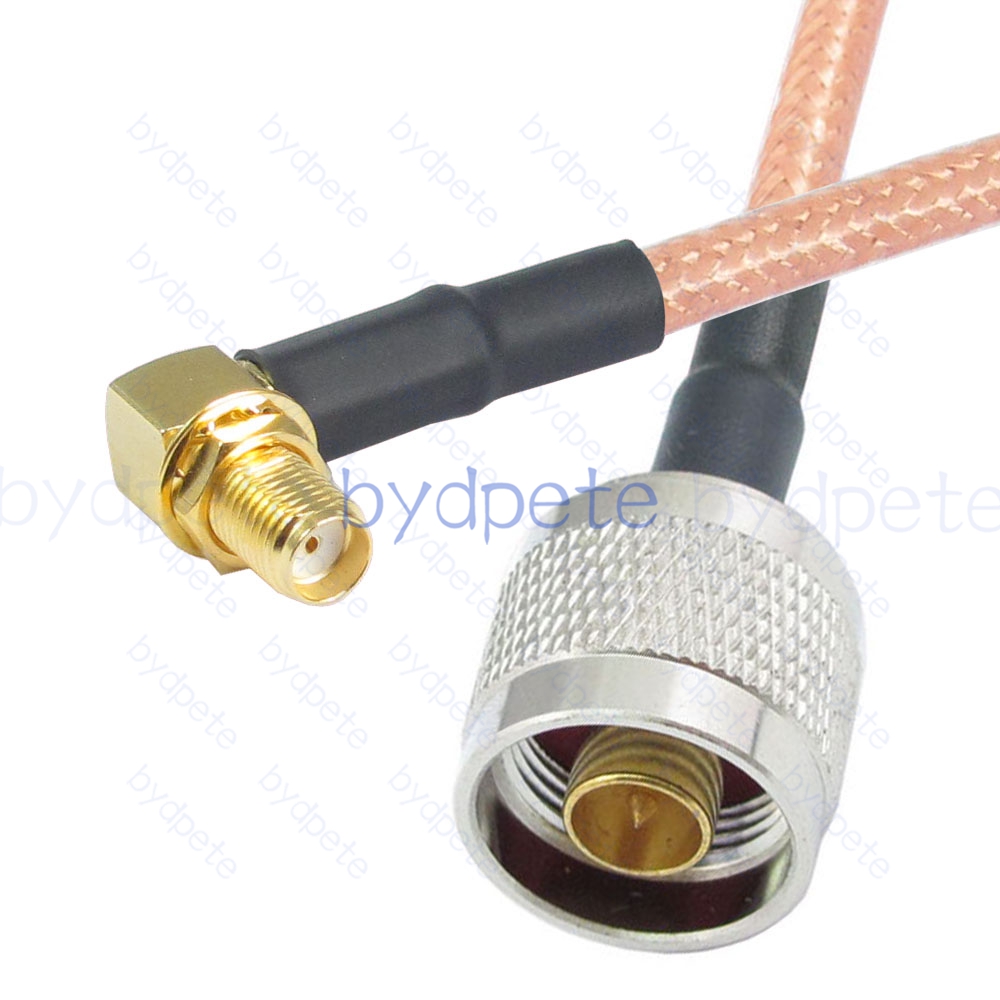 BPC022N142R2 N-Type Male Plug to SMA Female Right Angle 90Degree Jack RG-142 Coaxial Cable N Cable RG142 Assembly Coax Pigtial Jumper