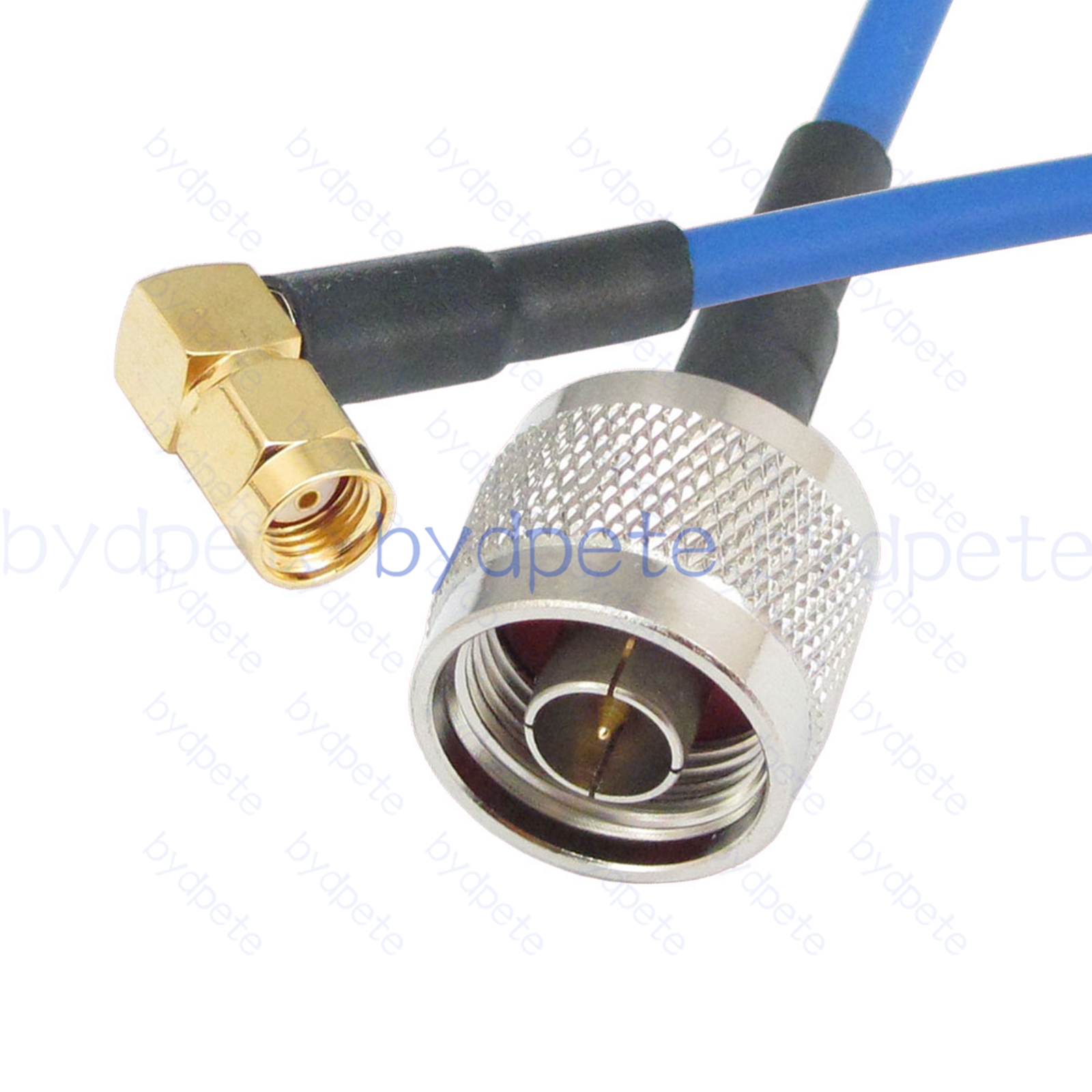 BPC023N402BR2 N Male Plug to RPSMA Male Right Angle 90Degree Reverse Polarity RG-402 Coaxial Cable N Cable RG402B Assembly Coax Semi Rigid Flexible Low Loss Cable