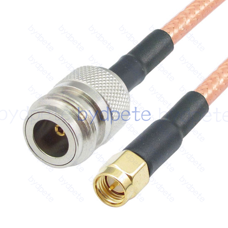 BPC025N142 N-Type Female Jack to SMA Male RG-142 Coaxial Cable N Cable RG142 Assembly Coax Pigtial Jumper