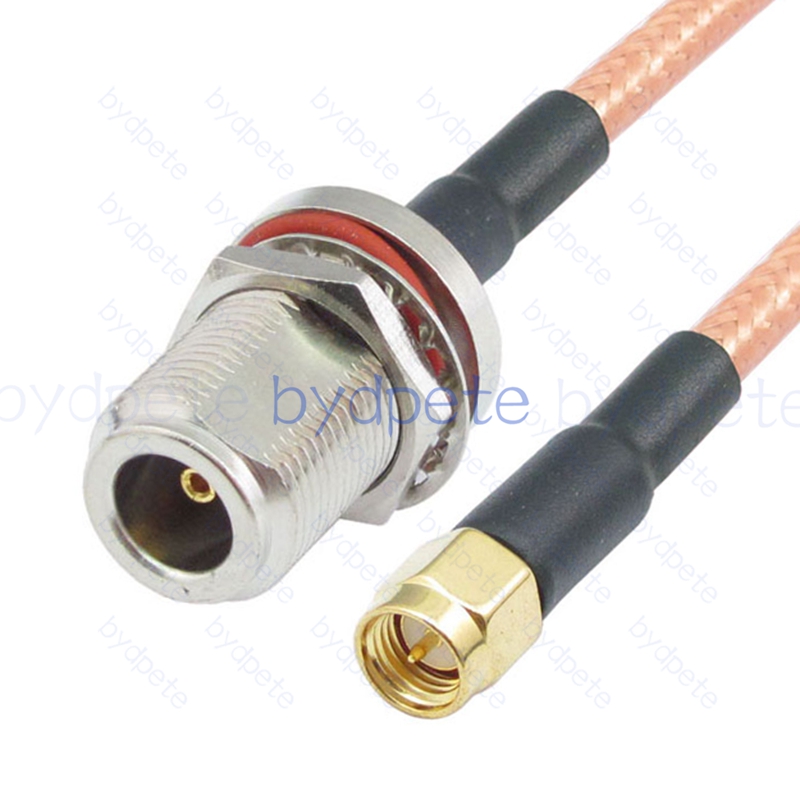 BPC025N142W1 N-Type Female Bulkhead Waterproof Jack to SMA Male RG-142 Coaxial Cable N Cable RG142 Assembly Coax Pigtial Jumper