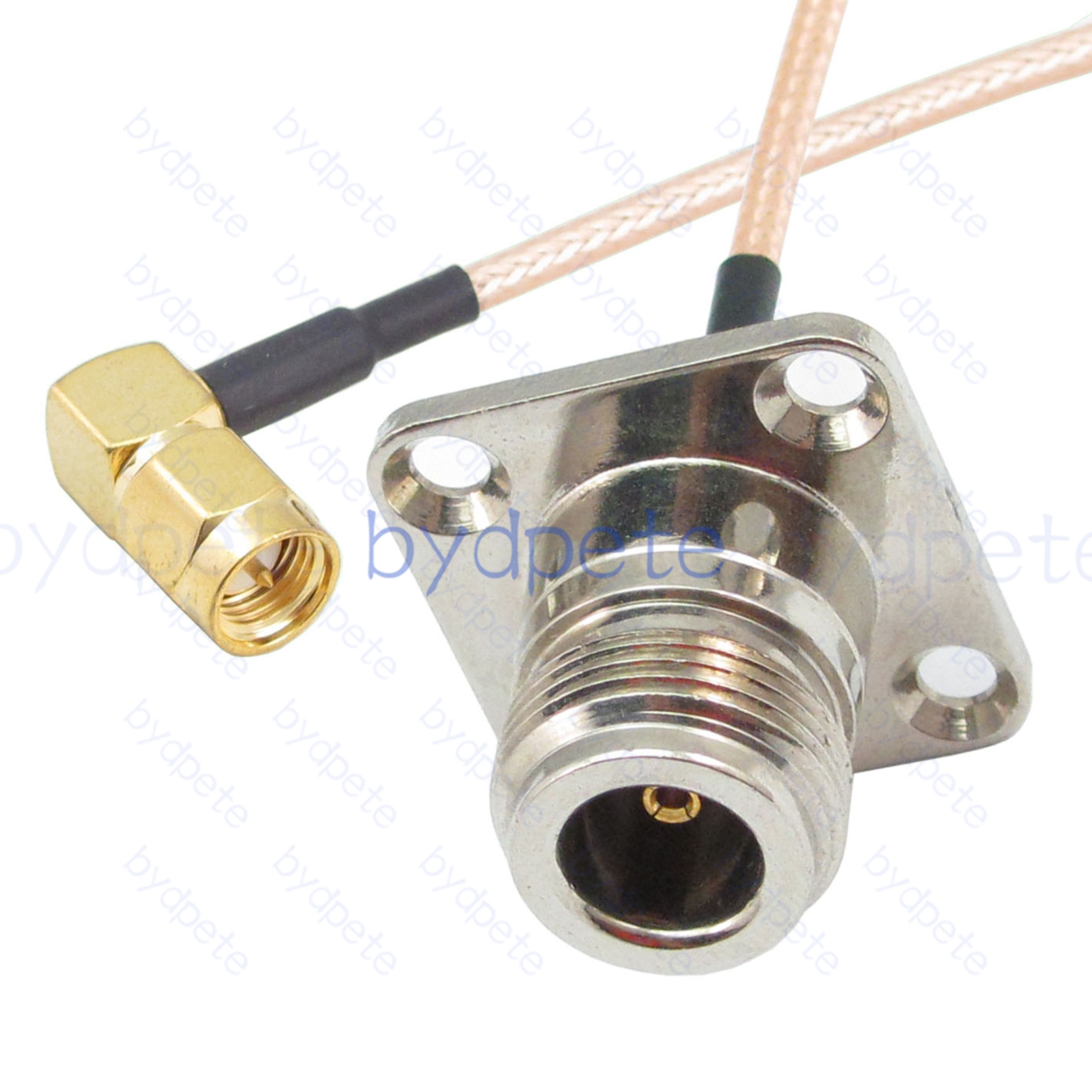 BPC025N316H4R2 N-Type Female 4holes panel Jack to SMA Male Right Angle 90Degree RG-316 Coaxial Cable N-Type Cable RG316 Assembly Coax Pigtial Jumper