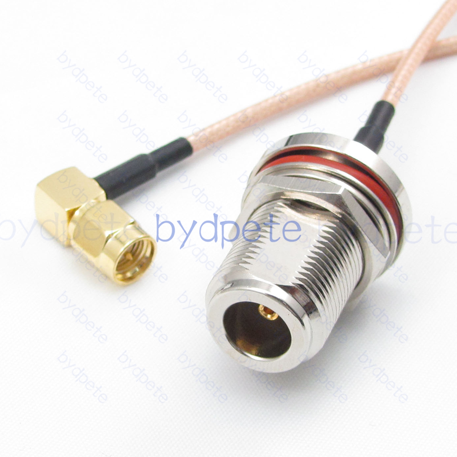 BPC025N316W1R2 N-Type Female Bulkhead Waterproof Jack to SMA Male Right Angle 90Degree RG-316 Coaxial Cable N-Type Cable RG316 Assembly Coax Pigtial Jumper