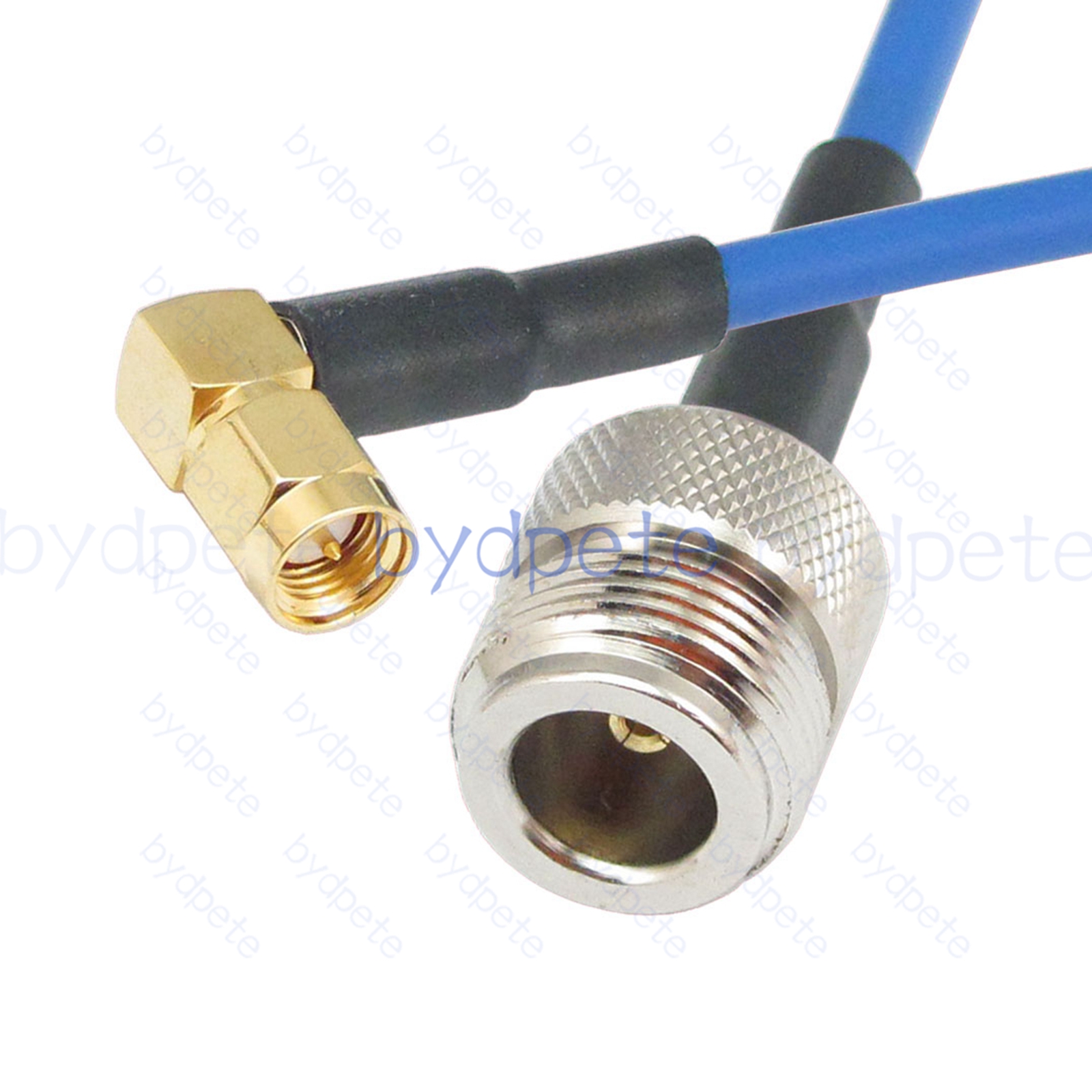 BPC025N402BR2 N Female Jack to SMA Male Right Angle 90Degree RG-402 Coaxial Cable N Cable RG402B Assembly Coax Semi Rigid Flexible Low Loss Cable