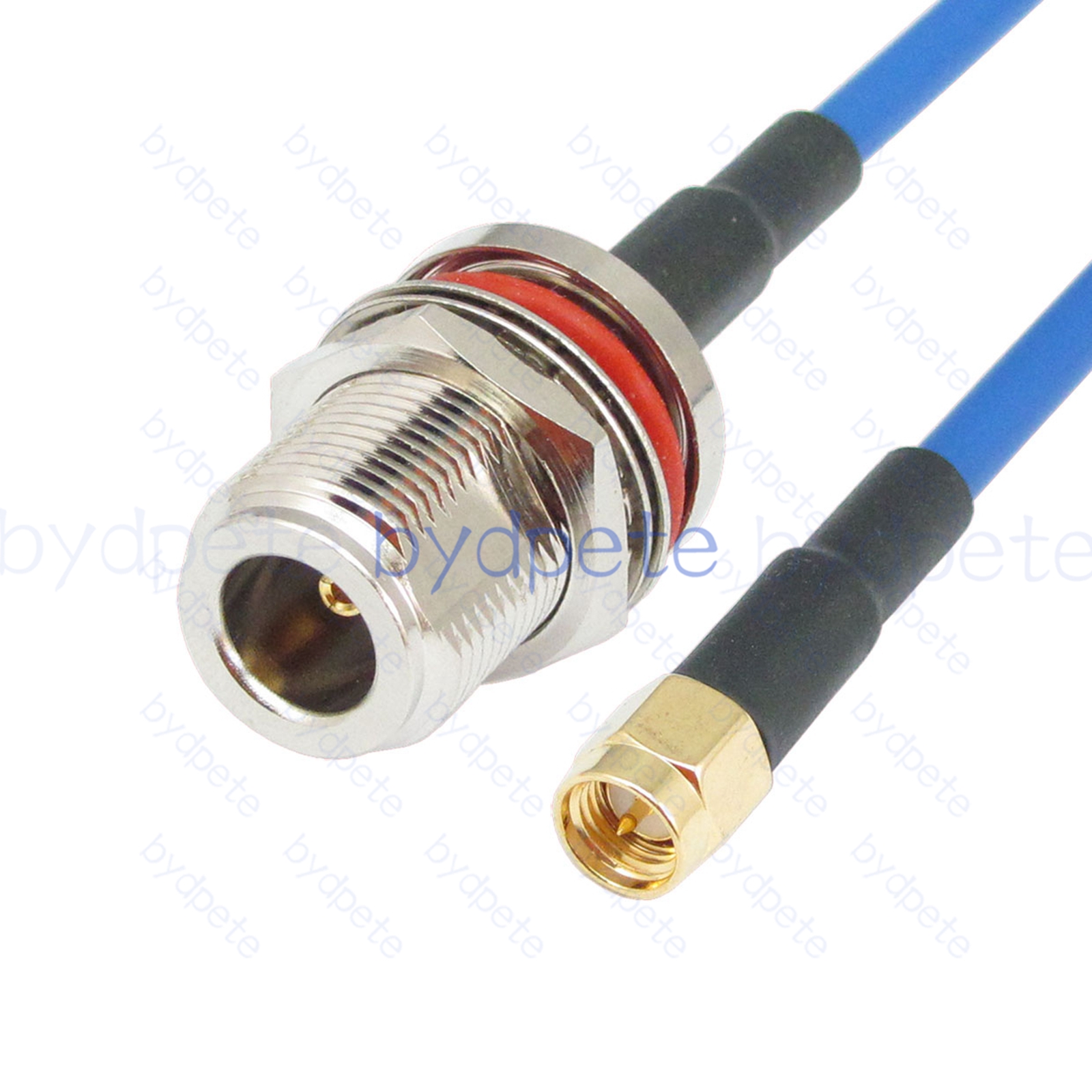 BPC025N402BW1 N Female Bulkhead Waterproof Jack to SMA Male RG-402 Coaxial Cable N Cable RG402B Assembly Coax Semi Rigid Flexible Low Loss Cable