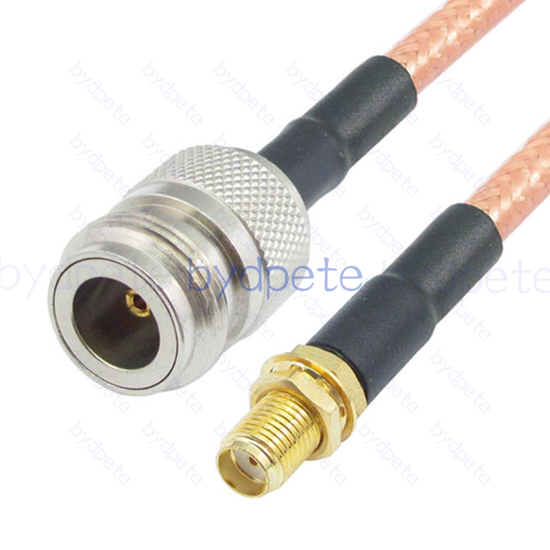 BPC026N142 N-Type Female Jack to SMA Female RG-142 Coaxial Cable N Cable RG142 Assembly Coax Pigtial Jumper
