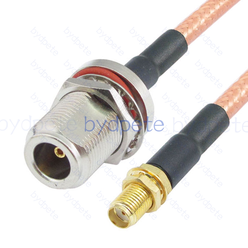 BPC026N142W1 N-Type Female Bulkhead Waterproof Jack to SMA Female RG-142 Coaxial Cable N Cable RG142 Assembly Coax Pigtial Jumper