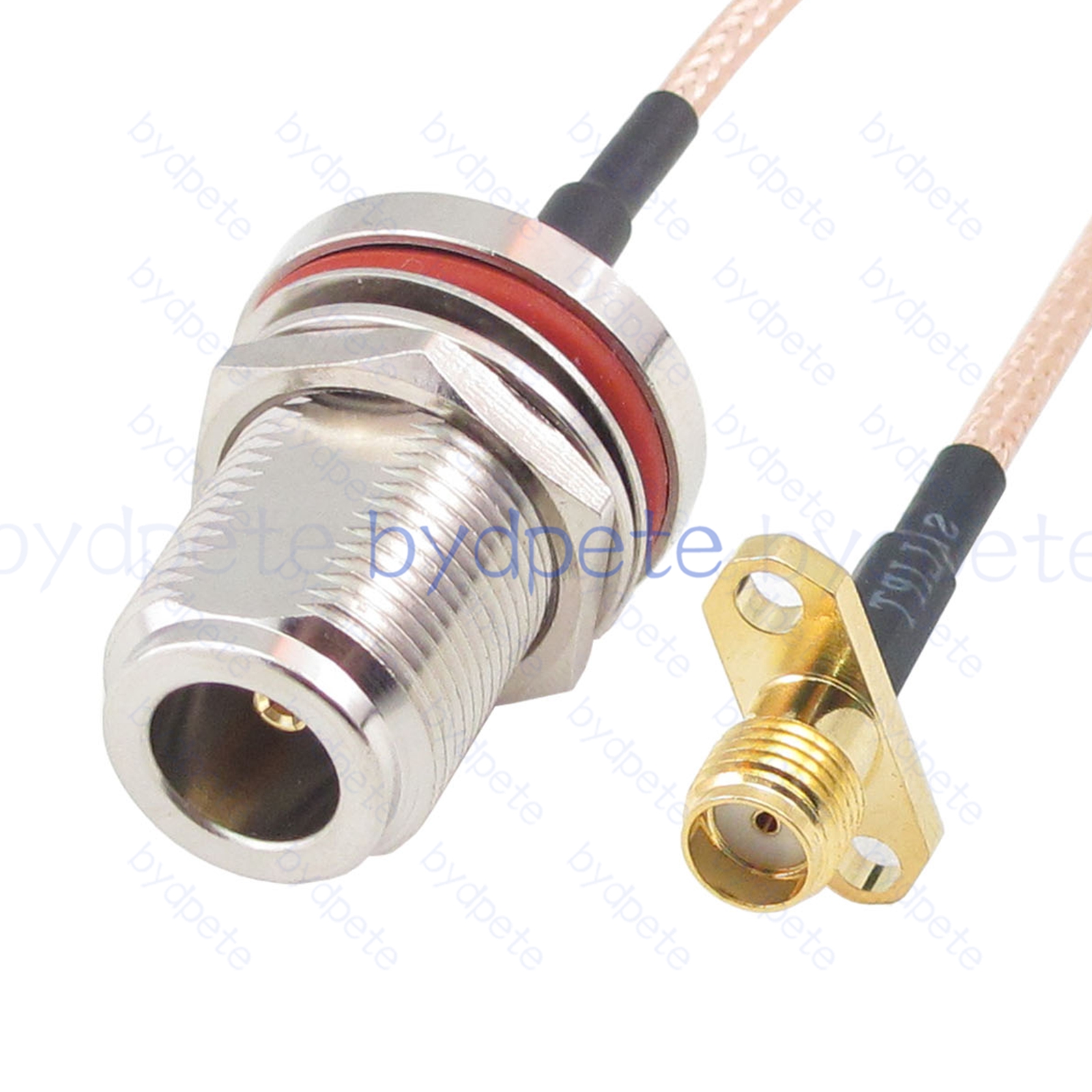 BPC026N316W1H2 N-Type Female Bulkhead Waterproof jack to SMA Female 2holes panel Jack RG-316 Coaxial Cable N-Type Cable RG316 Assembly Coax Pigtial Jumper