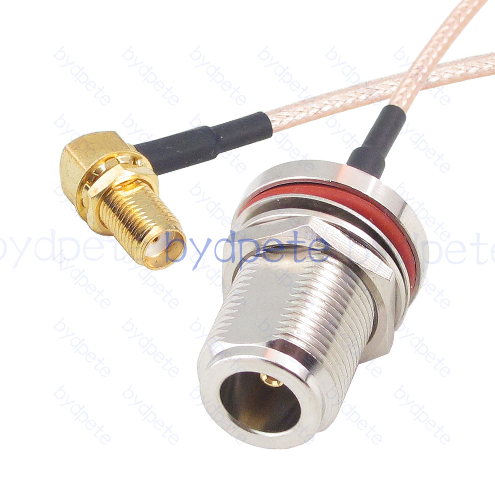 BPC026N316W1R2 N-Type Female Bulkhead Waterproof jack to SMA Female Right Angle 90Degree Jack RG-316 Coaxial Cable N-Type Cable RG316 Assembly Coax Pigtial Jumper