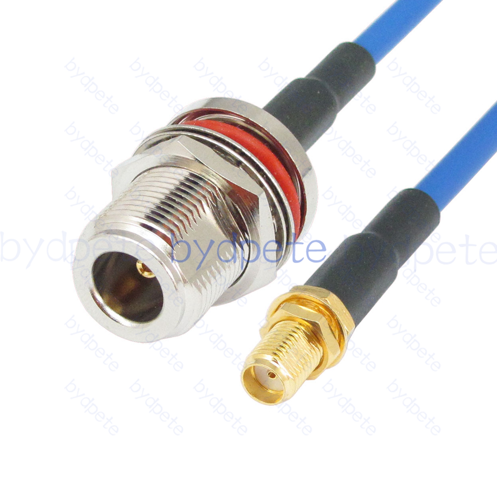 BPC026N402BW1 N Female Bulkhead Waterproof Jack to SMA Female RG-402 Coaxial Cable N Cable RG402B Assembly Coax Semi Rigid Flexible Low Loss Cable