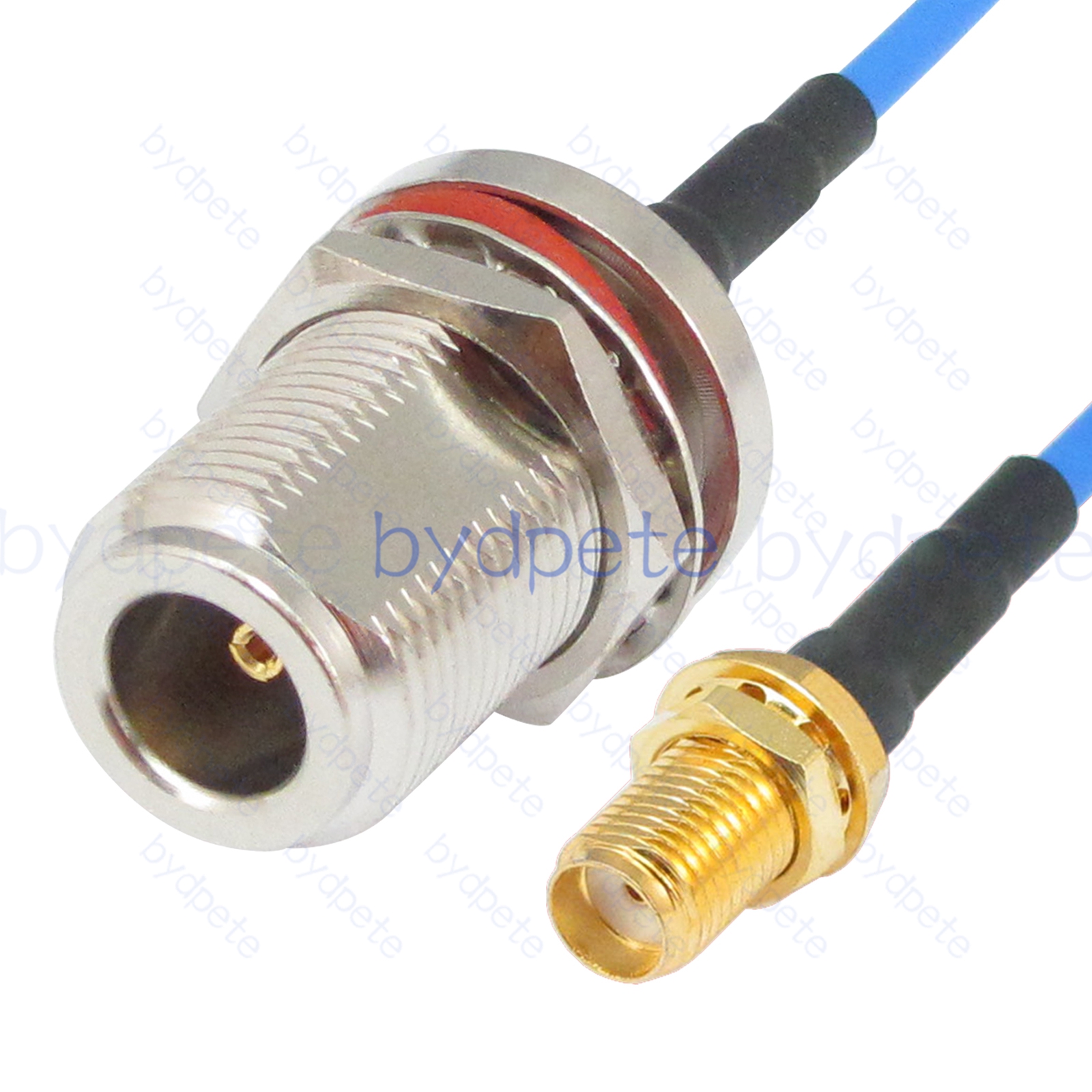 BPC026N405BW1 N Female Bulkhead Waterproof Jack to SMA Female Jack RG-405 Coaxial Cable N Cable RG405B Assembly Coax Semi Rigid Flexible Low Loss Cable