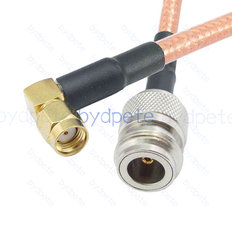 BPC027N142R2 N-Type Female Jack to RPSMA Male Right Angle 90Degree Reverse Polarity RG-142 Coaxial Cable N Cable RG142 Assembly Coax Pigtial Jumper