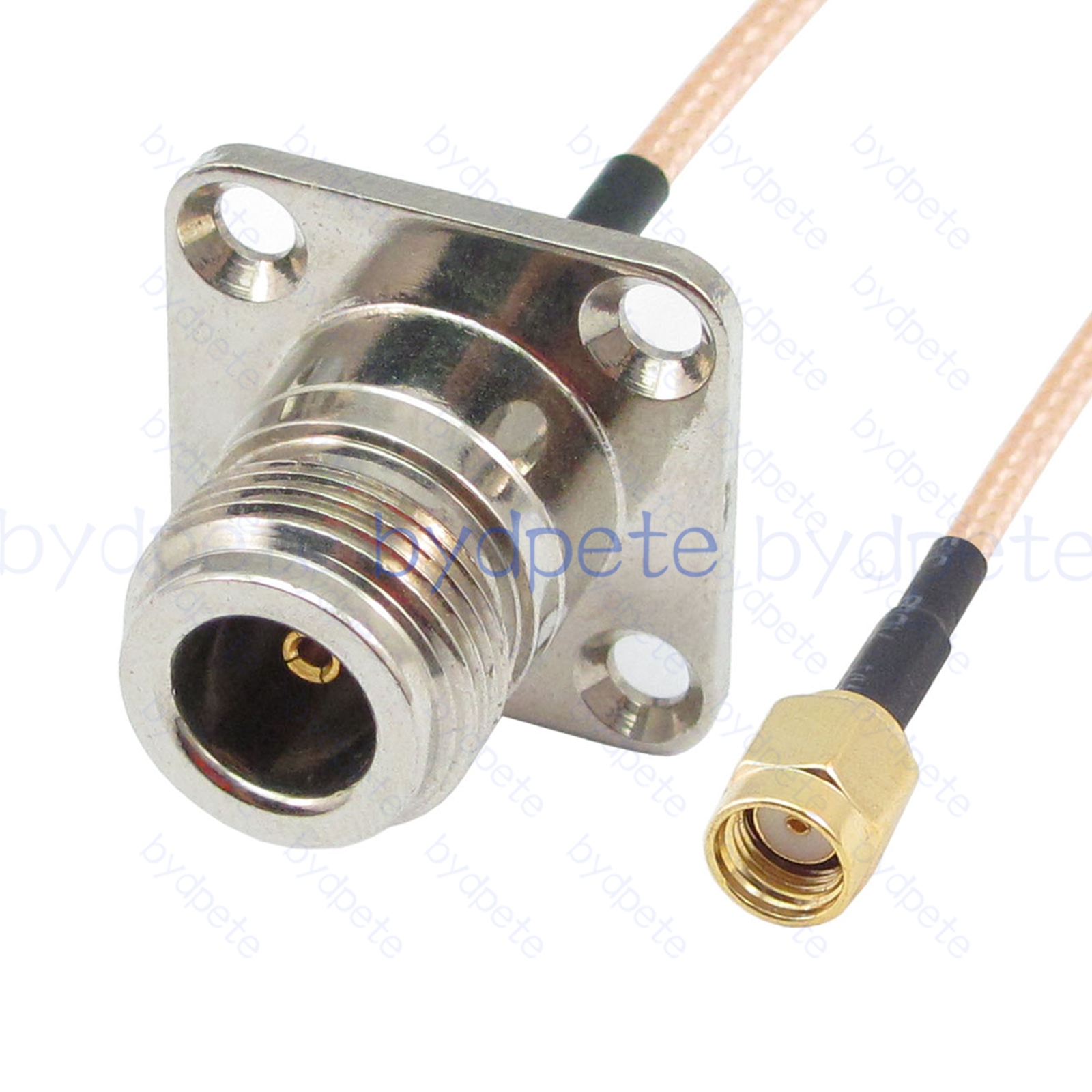 BPC027N316H4 N-Type Female 4holes panel Jack to RPSMA Male Reverse Polarity RG-316 Coaxial Cable N-Type Cable RG316 Assembly Coax Pigtial Jumper