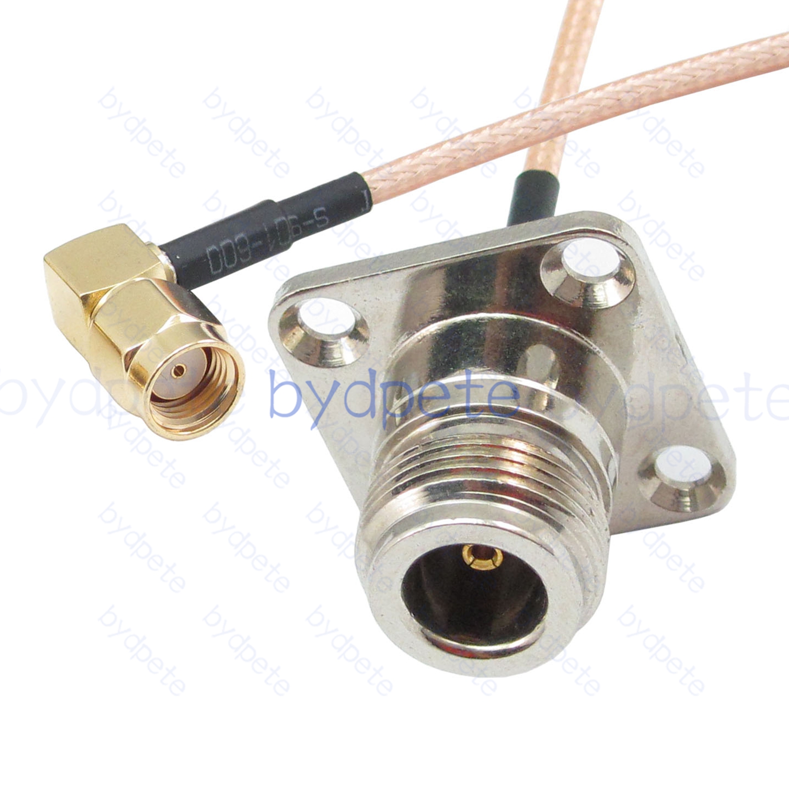 BPC027N316H4R2 N-Type Female 4holes panel Jack to RPSMA Male Right Angle 90Degree Reverse Polarity RG-316 Coaxial Cable N-Type Cable RG316 Assembly Coax Pigtial Jumper