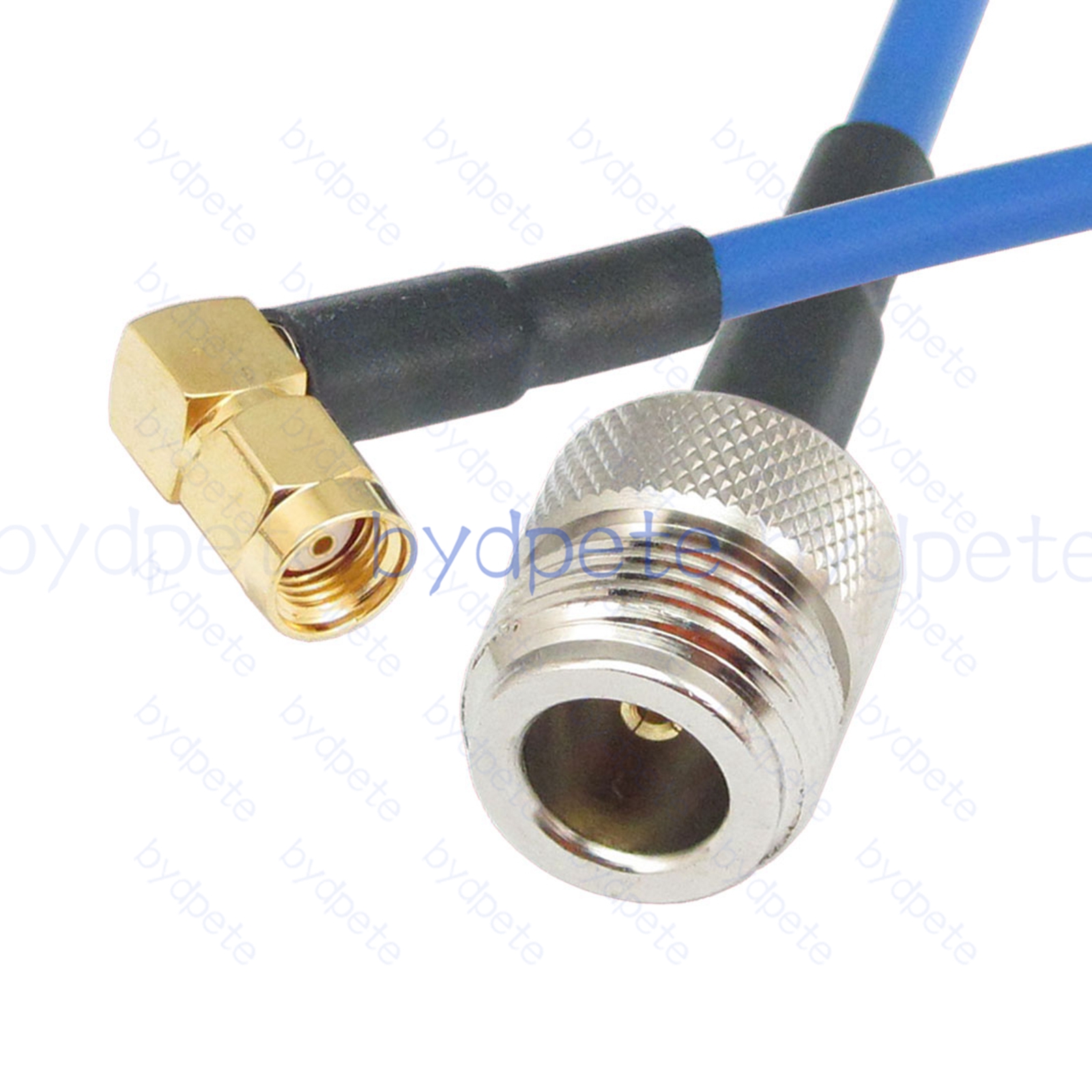 BPC027N402BR2 N Female Jack to RPSMA Male Right Angle 90Degree Reverse Polarity RG-402 Coaxial Cable N Cable RG402B Assembly Coax Semi Rigid Flexible Low Loss Cable