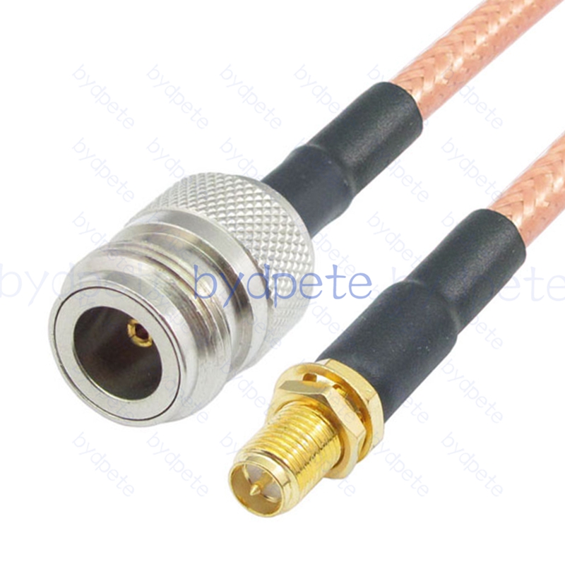 BPC028N142 N-Type Female Jack to RPSMA Female Reverse Polarity Jack RG-142 Coaxial Cable N Cable RG142 Assembly Coax Pigtial Jumper