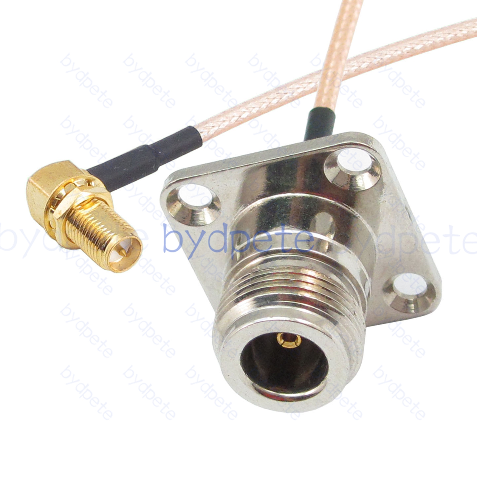 BPC028N316H4R2 N-Type Female 4holes panel jack to RPSMA Female Right Angle 90Degree Reverse Polarity Jack RG-316 Coaxial Cable N-Type Cable RG316 Assembly Coax Pigtial Jumper