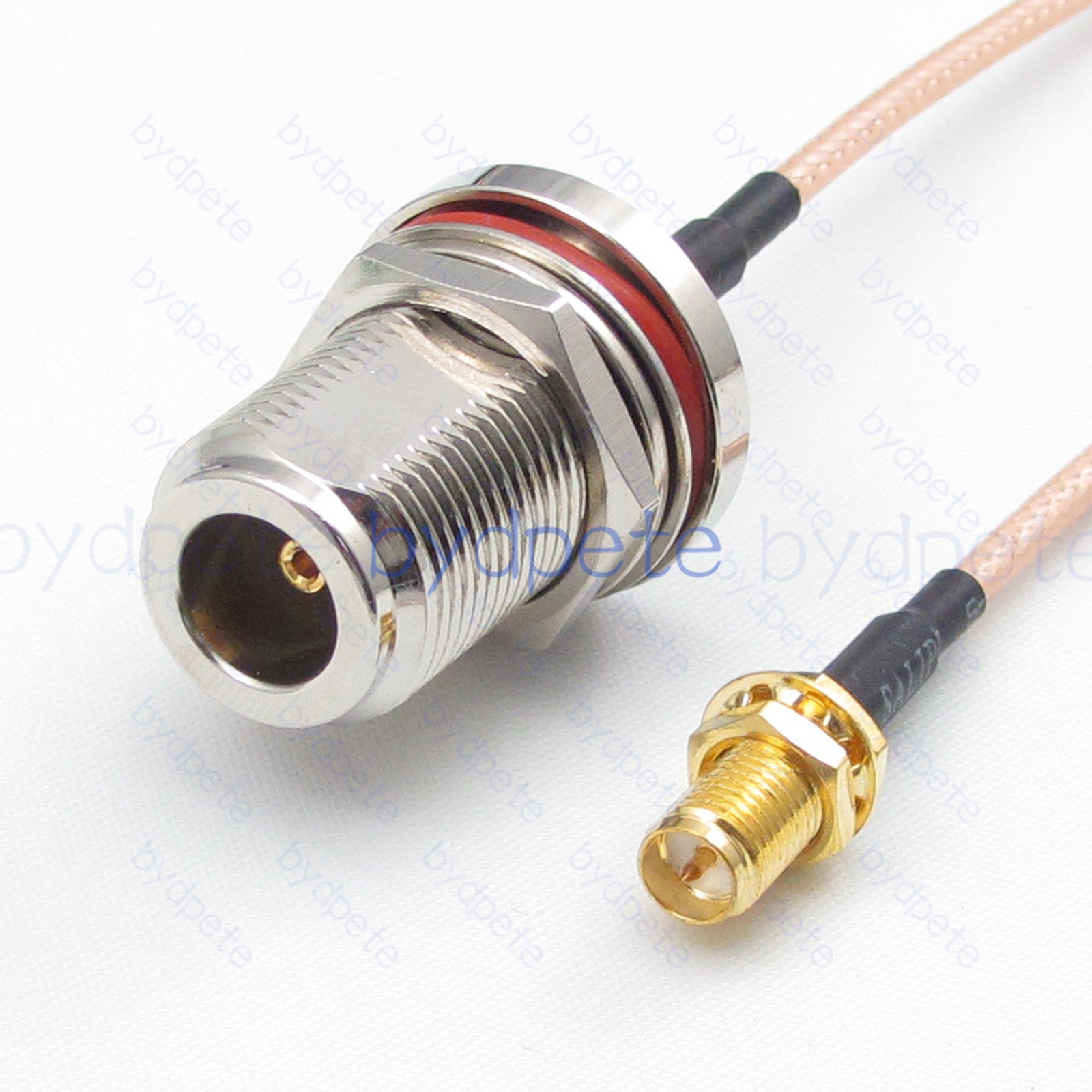 BPC028N316W1 N-Type Female Bulkhead Waterproof jack to RPSMA Female Reverse Polarity Jack RG-316 Coaxial Cable N-Type Cable RG316 Assembly Coax Pigtial Jumper