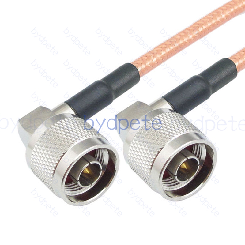 BPC029N142RR N-Type Male Plug Right Angle 90Degree to N-Type Male Right Angle 90Degree RG-142 Coaxial Cable N Cable RG142 Assembly Coax Pigtial Jumper
