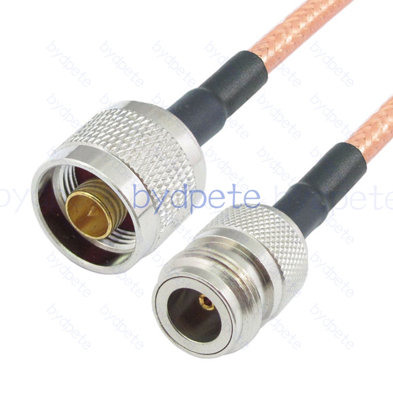 BPC030N142 N-Type Male Plug to N-Type Female RG-142 Coaxial Cable N Cable RG142 Assembly Coax Pigtial Jumper