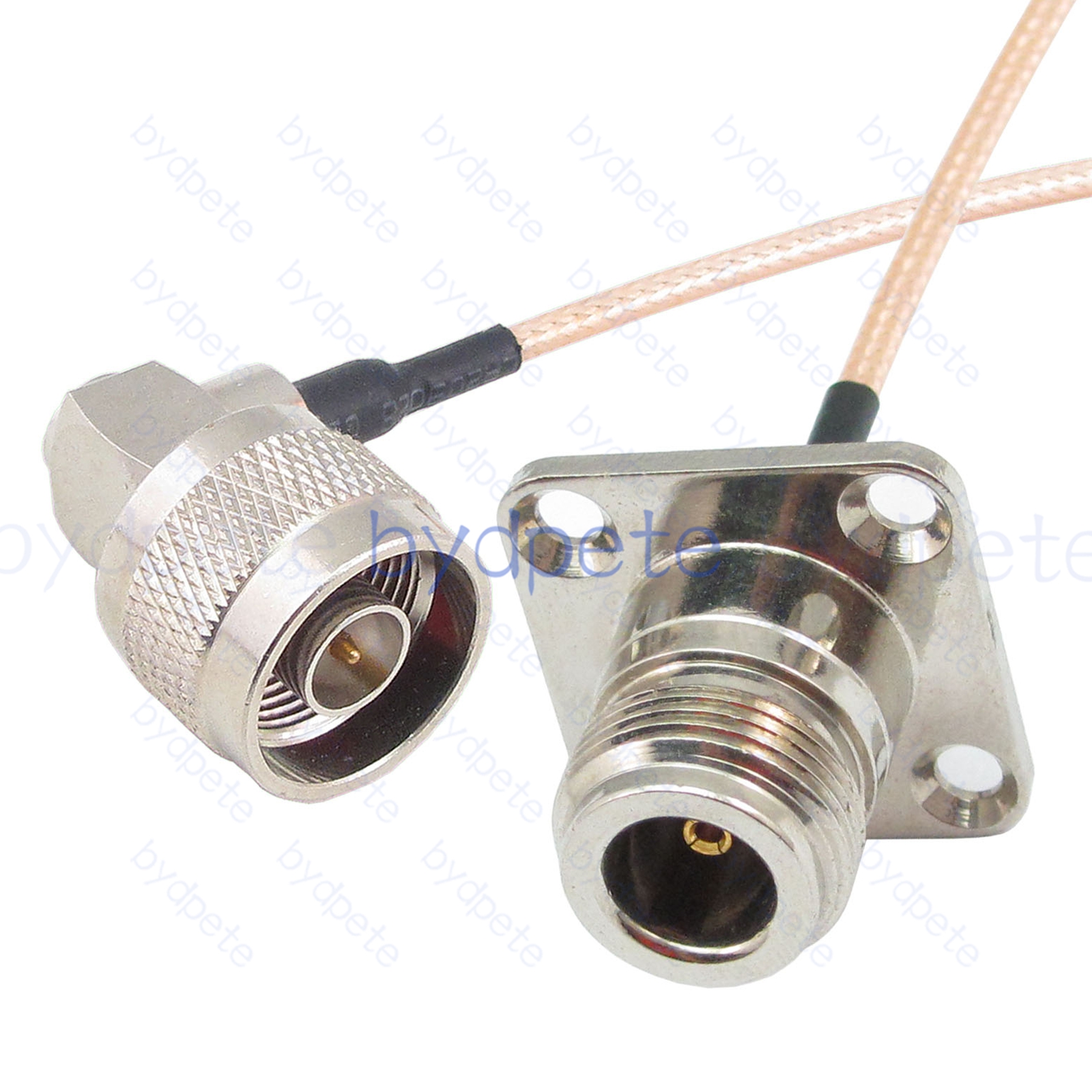 BPC030N316R1H4 N-Type Male Right Angle 90Degree Plug to N-Type Female 4holes panel Jack RG-316 Coaxial Cable N-Type Cable RG316 Assembly Coax Pigtial Jumper