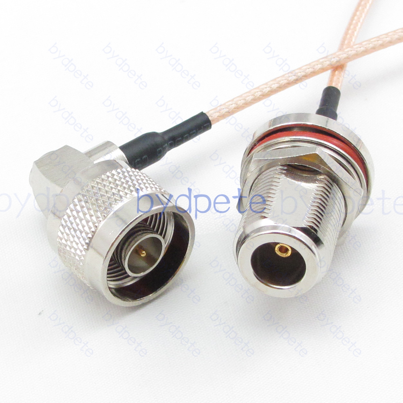 BPC030N316R1W2 N-Type Male Right Angle 90Degree Plug to N-Type Female Bulkhead Waterproof Jack RG-316 Coaxial Cable N-Type Cable RG316 Assembly Coax Pigtial Jumper
