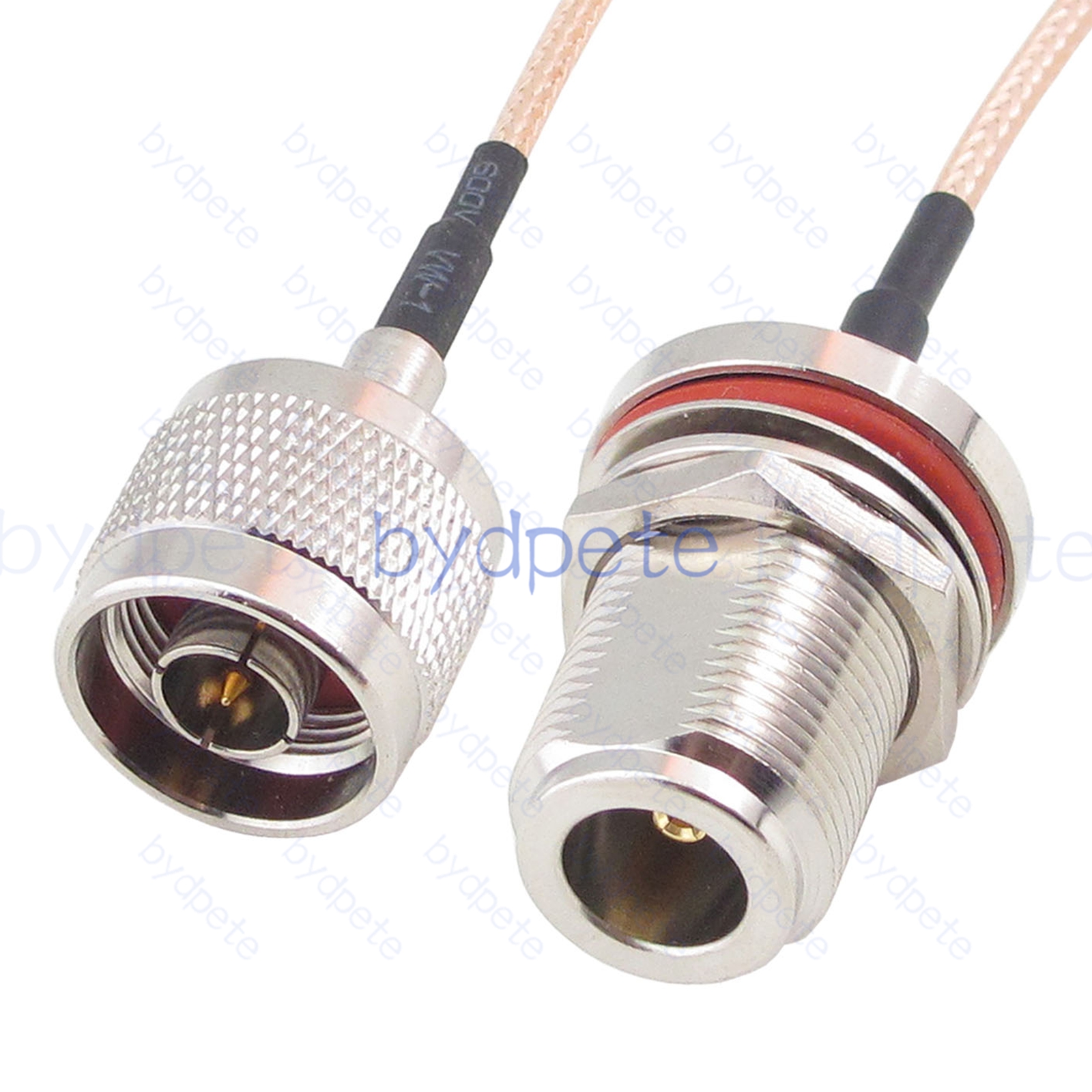BPC030N316W2 N-Type Male Plug to N-Type Female Bulkhead Waterproof Jack RG-316 Coaxial Cable N-Type Cable RG316 Assembly Coax Pigtial Jumper
