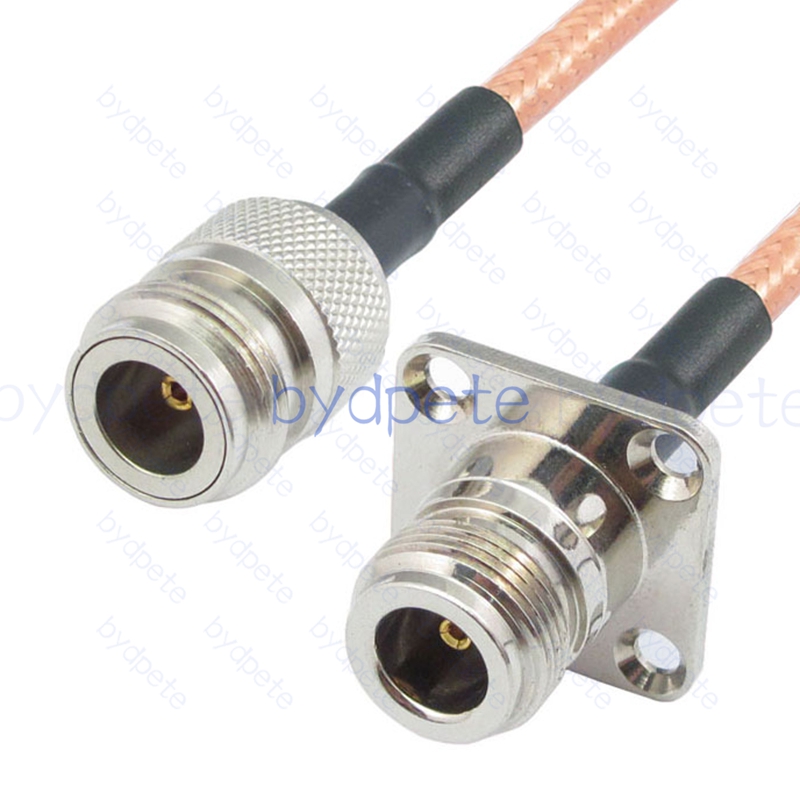 BPC031N142H4 N-Type Female 4holes panel Jack to N-Type Female RG-142 Coaxial Cable N Cable RG142 Assembly Coax Pigtial Jumper