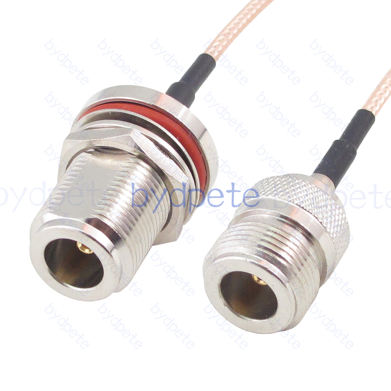 BPC031N316W1 N-Type Female Jack to N-Type Female Bulkhead Waterproof Jack RG-316 Coaxial Cable N-Type Cable RG316 Assembly Coax Pigtial Jumper