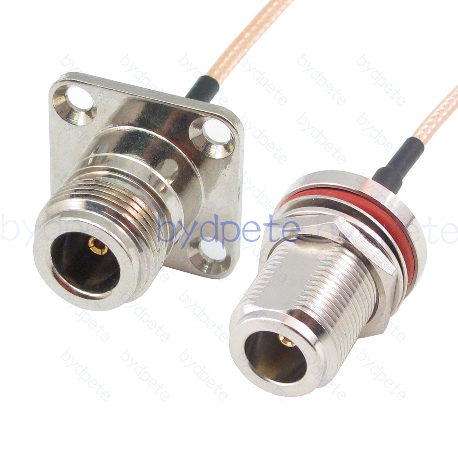 BPC031N316W1H4 N-Type Female Bulkhead Waterproof Jack to N-Type Female 4Holes Panel Jack RG-316 Coaxial Cable N-Type Cable RG316 Assembly Coax Pigtial Jumper