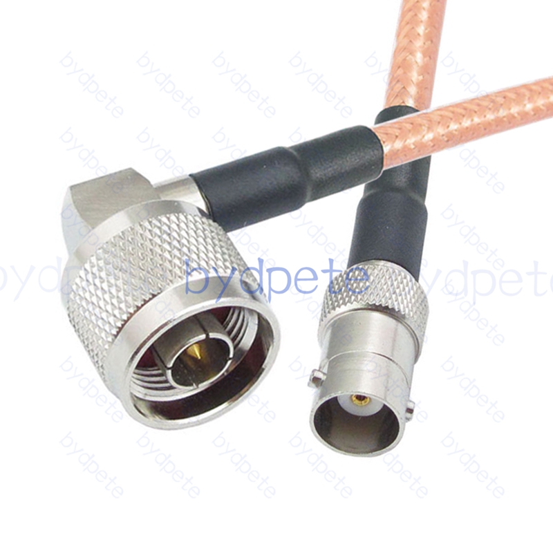 BPC034N142R1S2 N-Type Male Right Angle 90Degree Plug to BNC Female RG-142 Coaxial Cable N Cable RG142 Assembly Coax Pigtial Jumper