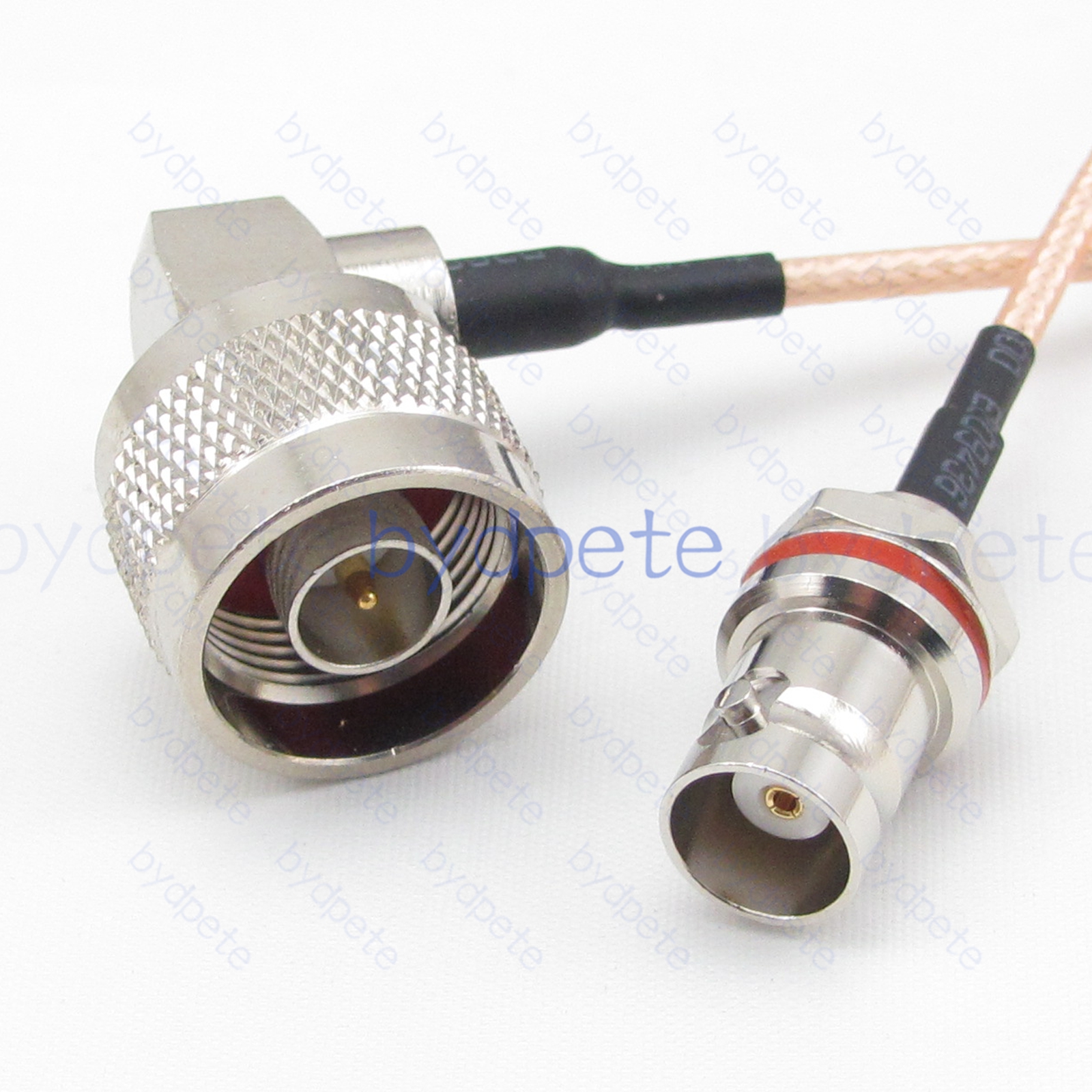 BPC034N316R1M2 N-Type Male Right Angle 90Degree Plug to BNC Female Behind Nut jack RG-316 Coaxial Cable N-Type Cable RG316 Assembly Coax Pigtial Jumper