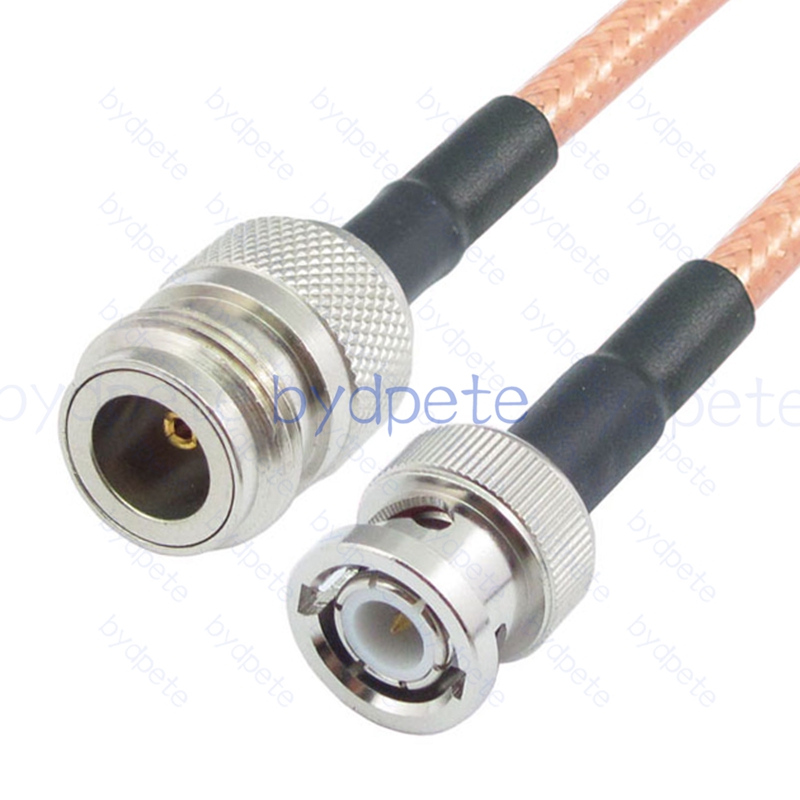 BPC035N142 N-Type Female Jack to BNC Male RG-142 Coaxial Cable N Cable RG142 Assembly Coax Pigtial Jumper
