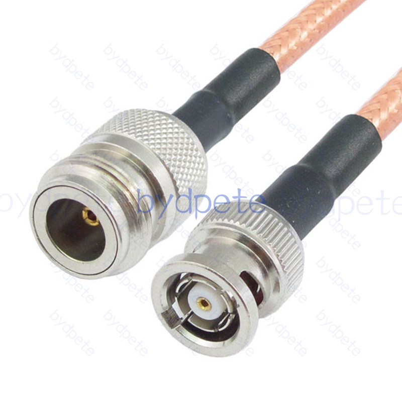 BPC035N142F2 N-Type Female Jack to RPBNC Male Reverse Polarity RG-142 Coaxial Cable N Cable RG142 Assembly Coax Pigtial Jumper
