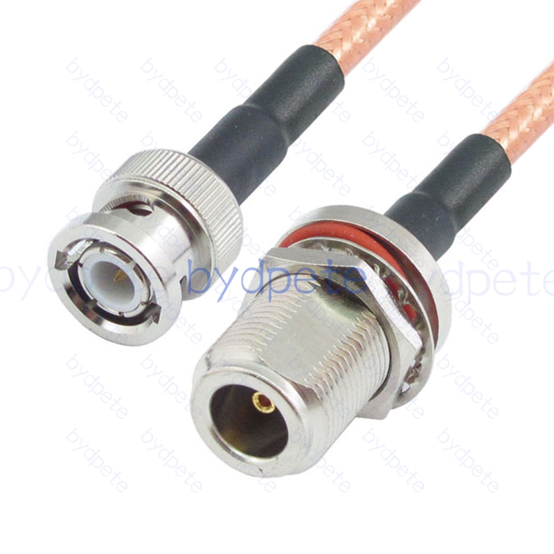 BPC035N142W1 N-Type Female Bulkhead Waterproof Jack to BNC Male RG-142 Coaxial Cable N Cable RG142 Assembly Coax Pigtial Jumper