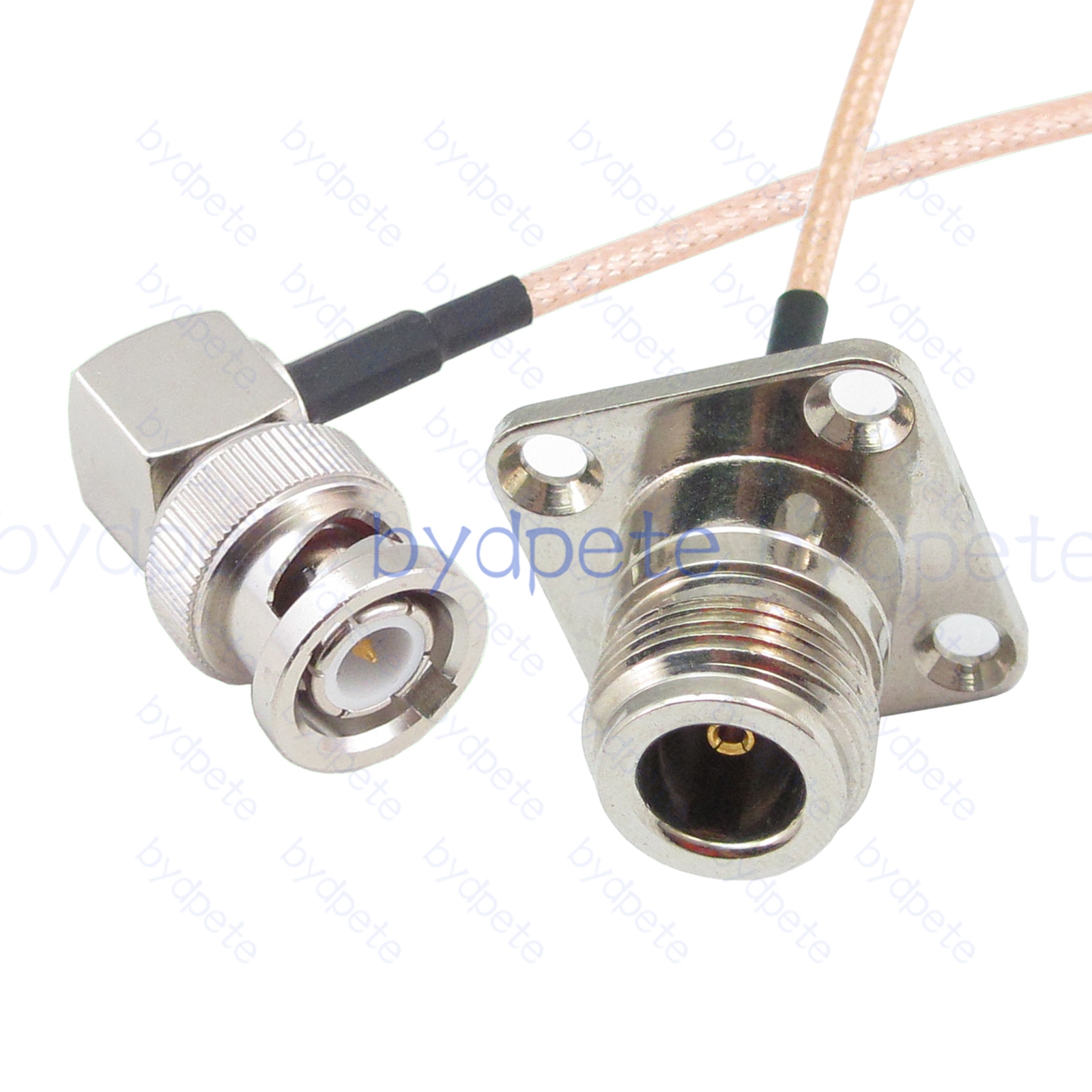 BPC035N316H4R2 N-Type Female 4holes panel Jack to BNC Male Right Angle 90Degree RG-316 Coaxial Cable N-Type Cable RG316 Assembly Coax Pigtial Jumper