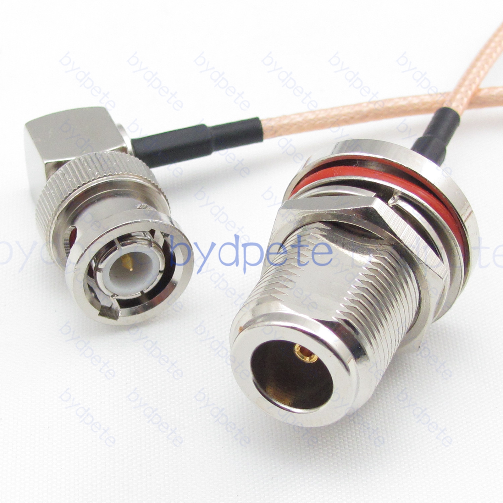 BPC035N316W1R2 N-Type Female Bulkhead Waterproof Jack to BNC Male Right Angle 90Degree RG-316 Coaxial Cable N-Type Cable RG316 Assembly Coax Pigtial Jumper