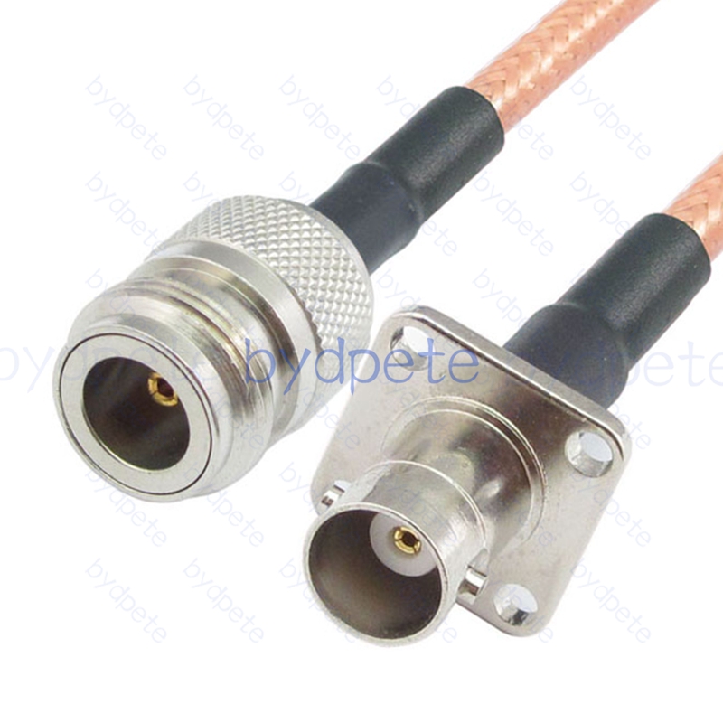BPC036N142H42 N-Type Male Plug to BNC Female 4holes panel RG-142 Coaxial Cable N Cable RG142 Assembly Coax Pigtial Jumper