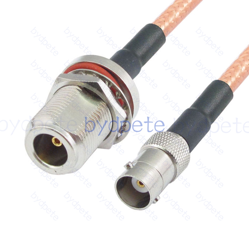 BPC036N142W1S2 N-Type Female Bulkhead Waterproof Jack to BNC Female RG-142 Coaxial Cable N Cable RG142 Assembly Coax Pigtial Jumper