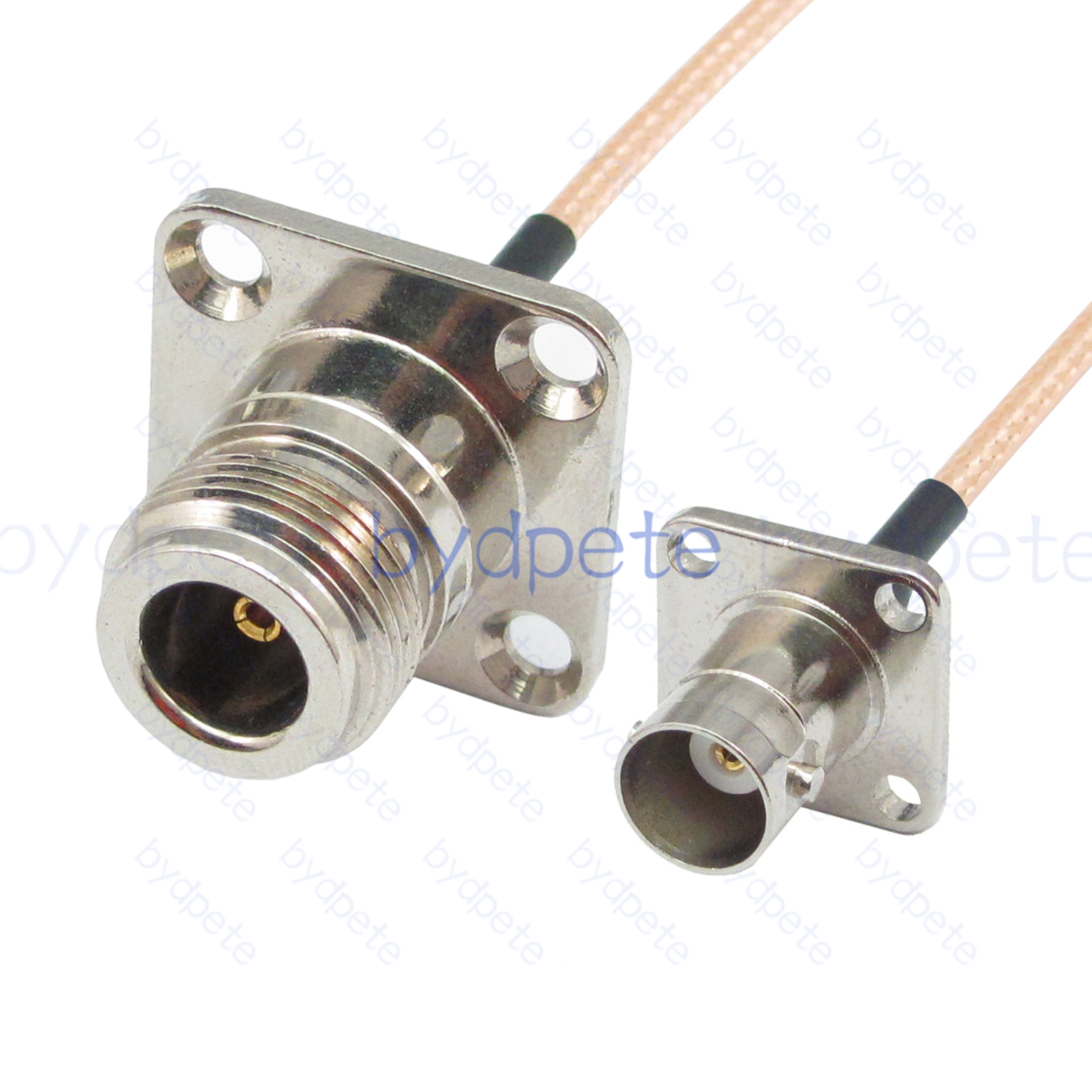 BPC036N316H4H4 N-Type Female 4holes panel jack to BNC Female 4holes panel jack RG-316 Coaxial Cable N-Type Cable RG316 Assembly Coax Pigtial Jumper