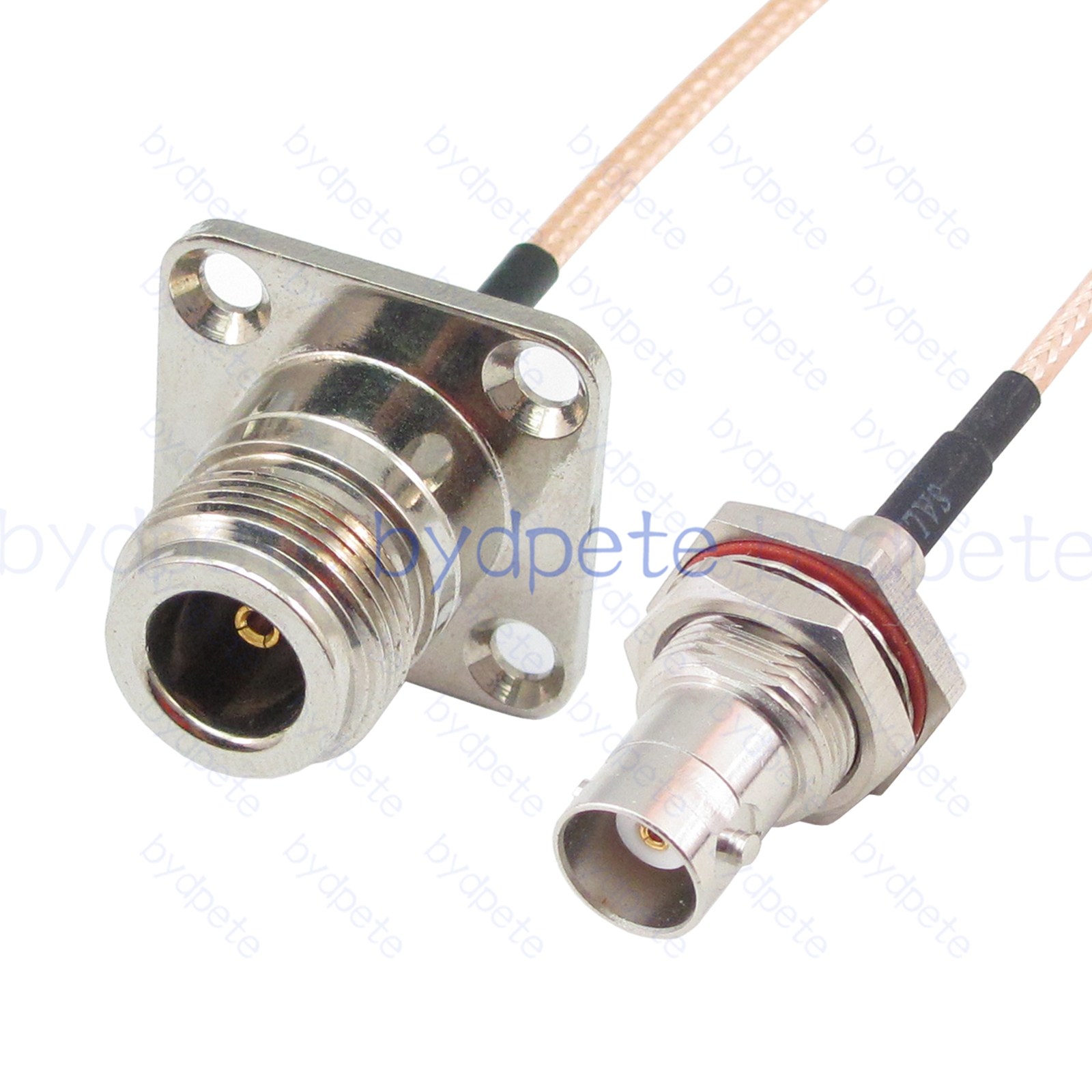 BPC036N316H4L2 N-Type Female 4holes panel jack to BNC Female Bulkhead Waterproof jack RG-316 Coaxial Cable N-Type Cable RG316 Assembly Coax Pigtial Jumper