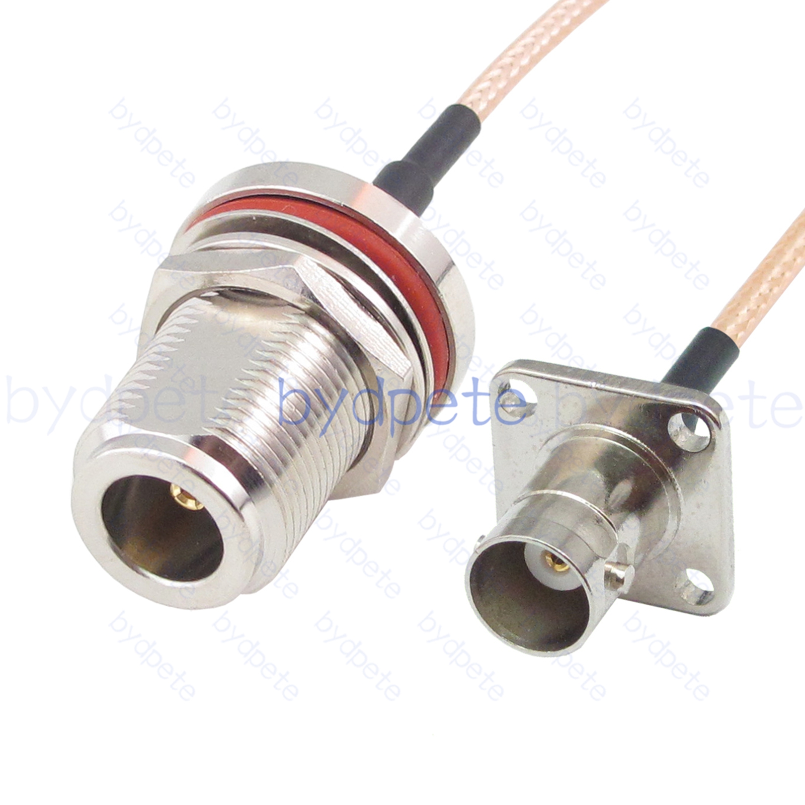 BPC036N316W1H42 N-Type Female Bulkhead Waterproof jack to BNC Female 4holes panel jack RG-316 Coaxial Cable N-Type Cable RG316 Assembly Coax Pigtial Jumper