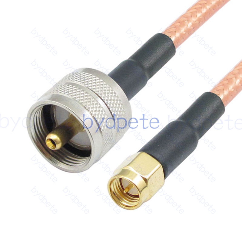 BPC041UHF142 UHF Male PL259 Plug to SMA Male RG-142 Coaxial Cable UHF Cable RG142 Assembly Coax Pigtial Jumper