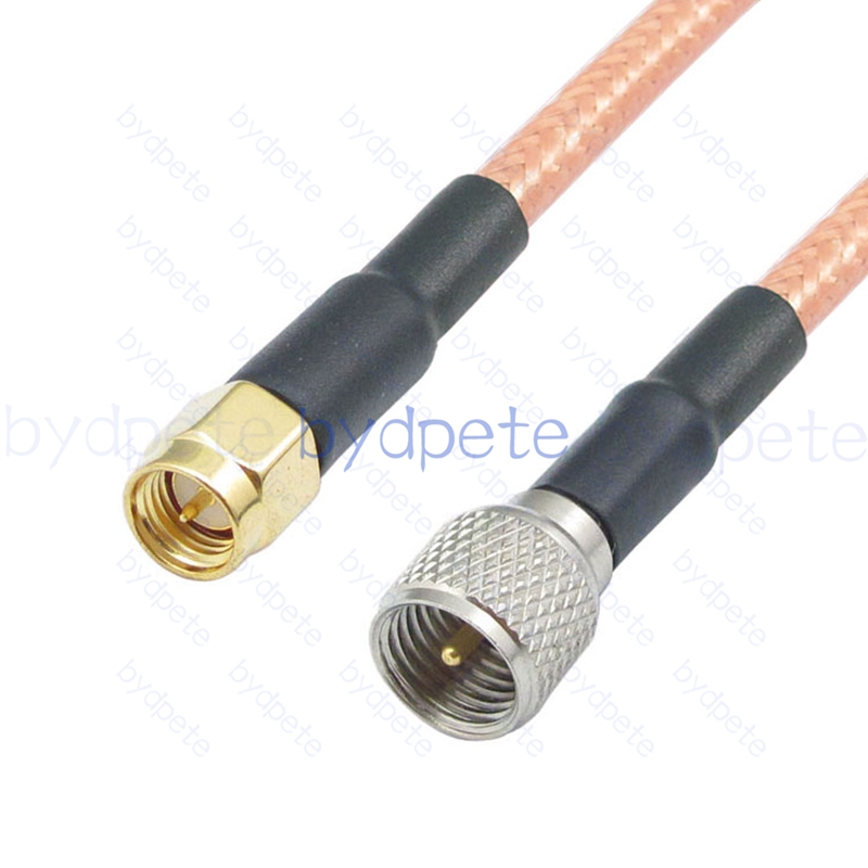 BPC041UHF142M1 Mini UHF Male PL259 Plug to SMA Male RG-142 Coaxial Cable UHF Cable RG142 Assembly Coax Pigtial Jumper