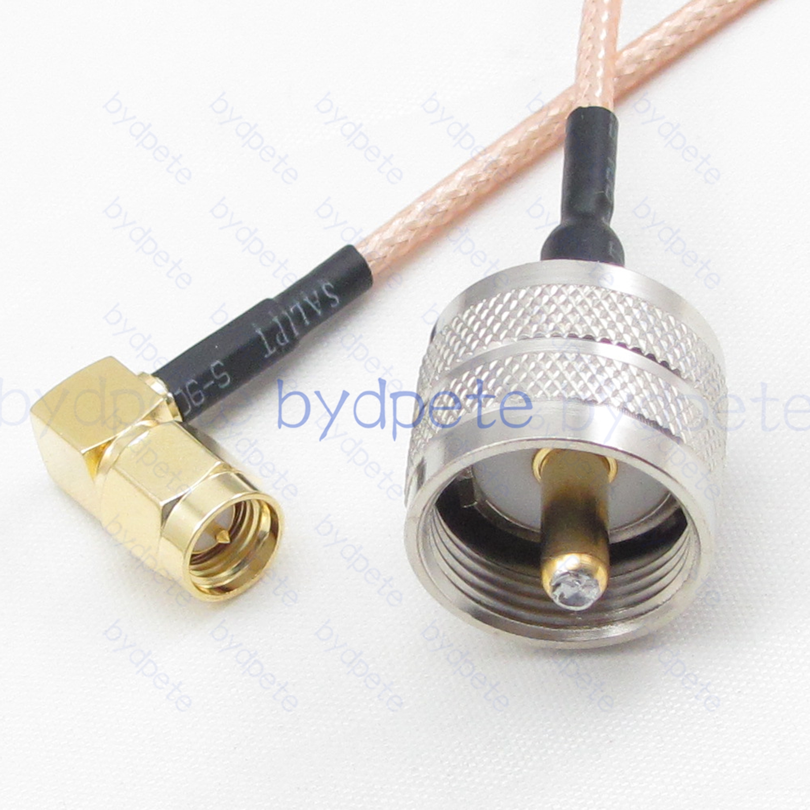 BPC041UHF316R2 UHF Male PL259 Plug to SMA Male Right Angle 90Degree RG-316 Coaxial Cable UHF Cable RG316 Assembly Coax Pigtial Jumper