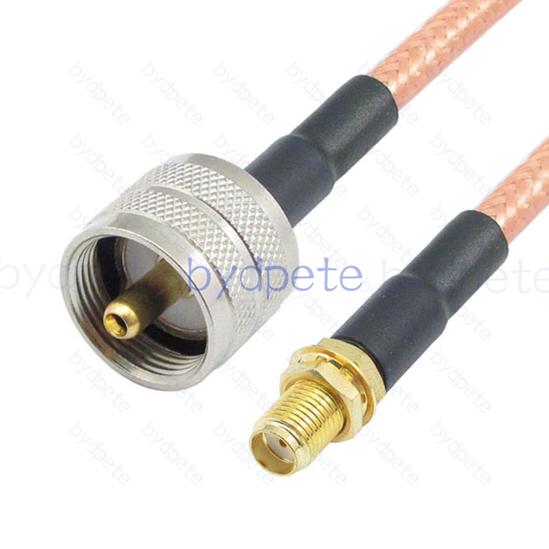 BPC042UHF142 UHF Male PL259 Plug to SMA Female RG-142 Coaxial Cable UHF Cable RG142 Assembly Coax Pigtial Jumper