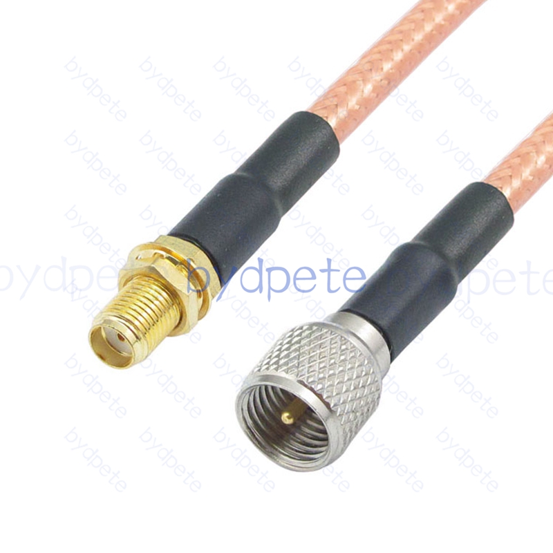 BPC042UHF142M1 Mini UHF Male PL259 Plug to SMA Female RG-142 Coaxial Cable UHF Cable RG142 Assembly Coax Pigtial Jumper