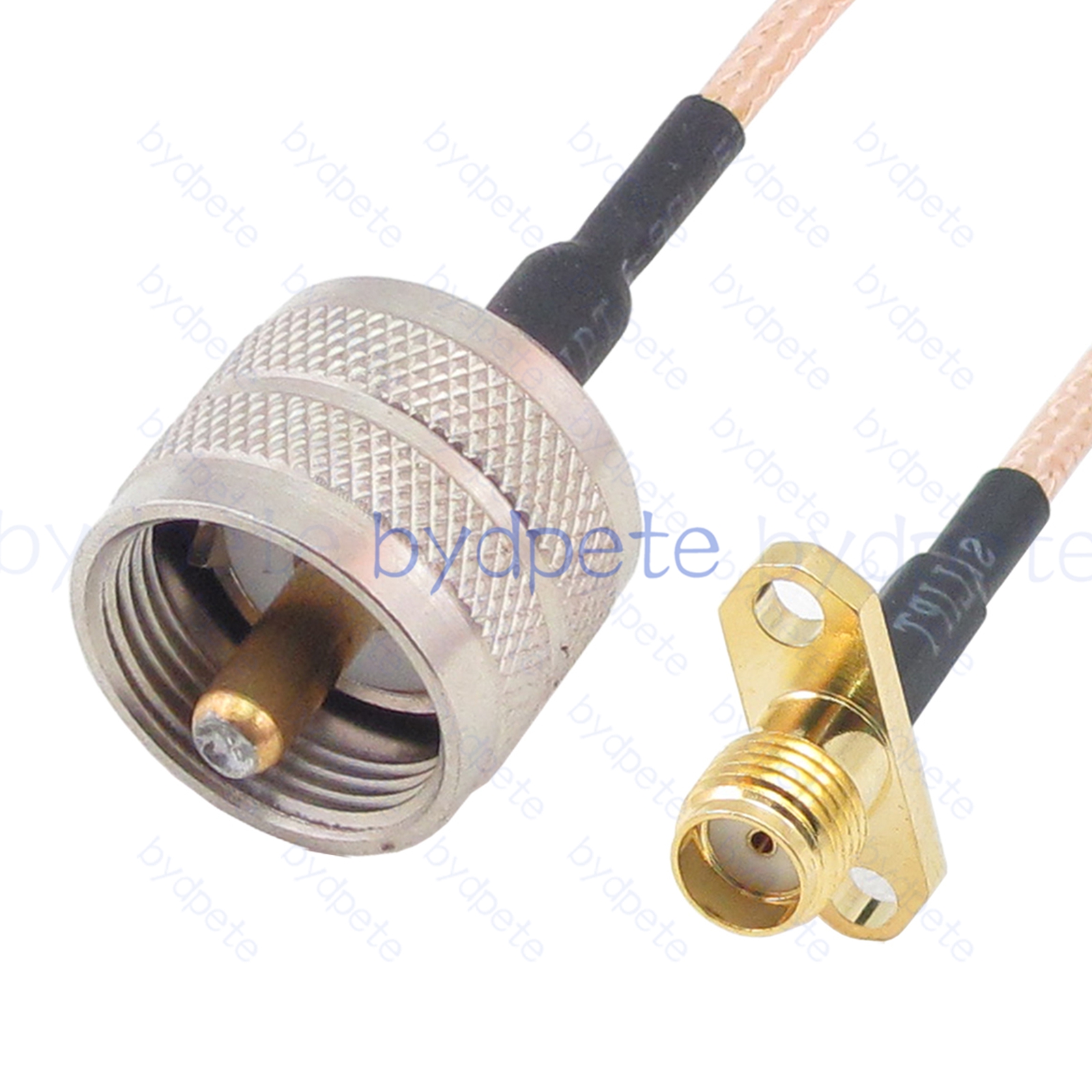 BPC042UHF316H2 UHF Male PL259 Plug to SMA Female 2holes panel jack RG-316 Coaxial Cable UHF Cable RG316 Assembly Coax Pigtial Jumper