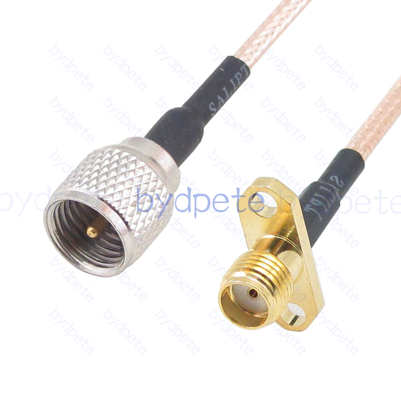 BPC042UHF316M1H2 Mini UHF Male Plug to SMA Female 2holes panel jack RG-316 Coaxial Cable UHF Cable RG316 Assembly Coax Pigtial Jumper