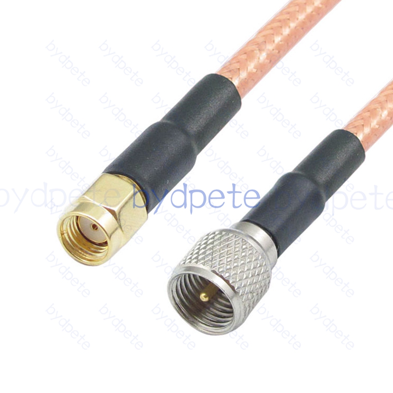 BPC043UHF142M1 Mini UHF Male PL259 Plug to RPSMA Male Reverse Polarity RG-142 Coaxial Cable UHF Cable RG142 Assembly Coax Pigtial Jumper